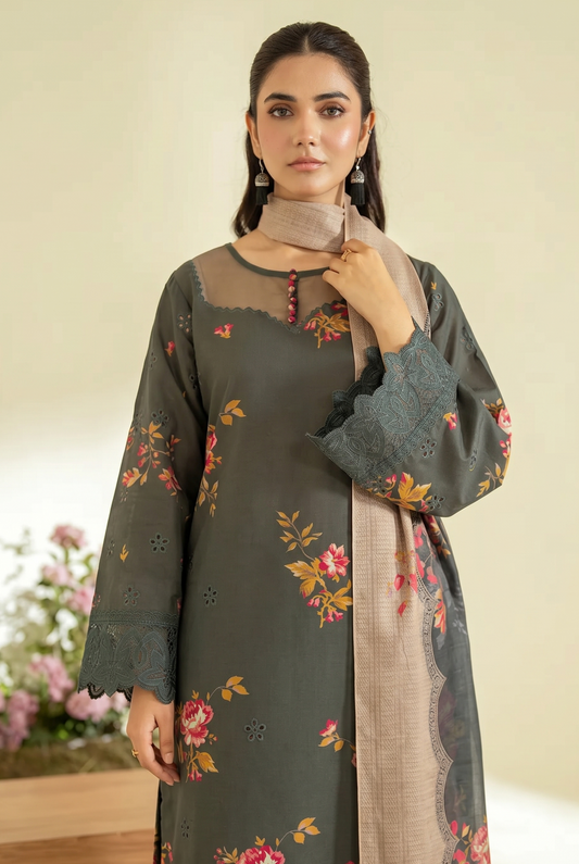Iznik Inspired 3 Piece Lawn Suit for Women