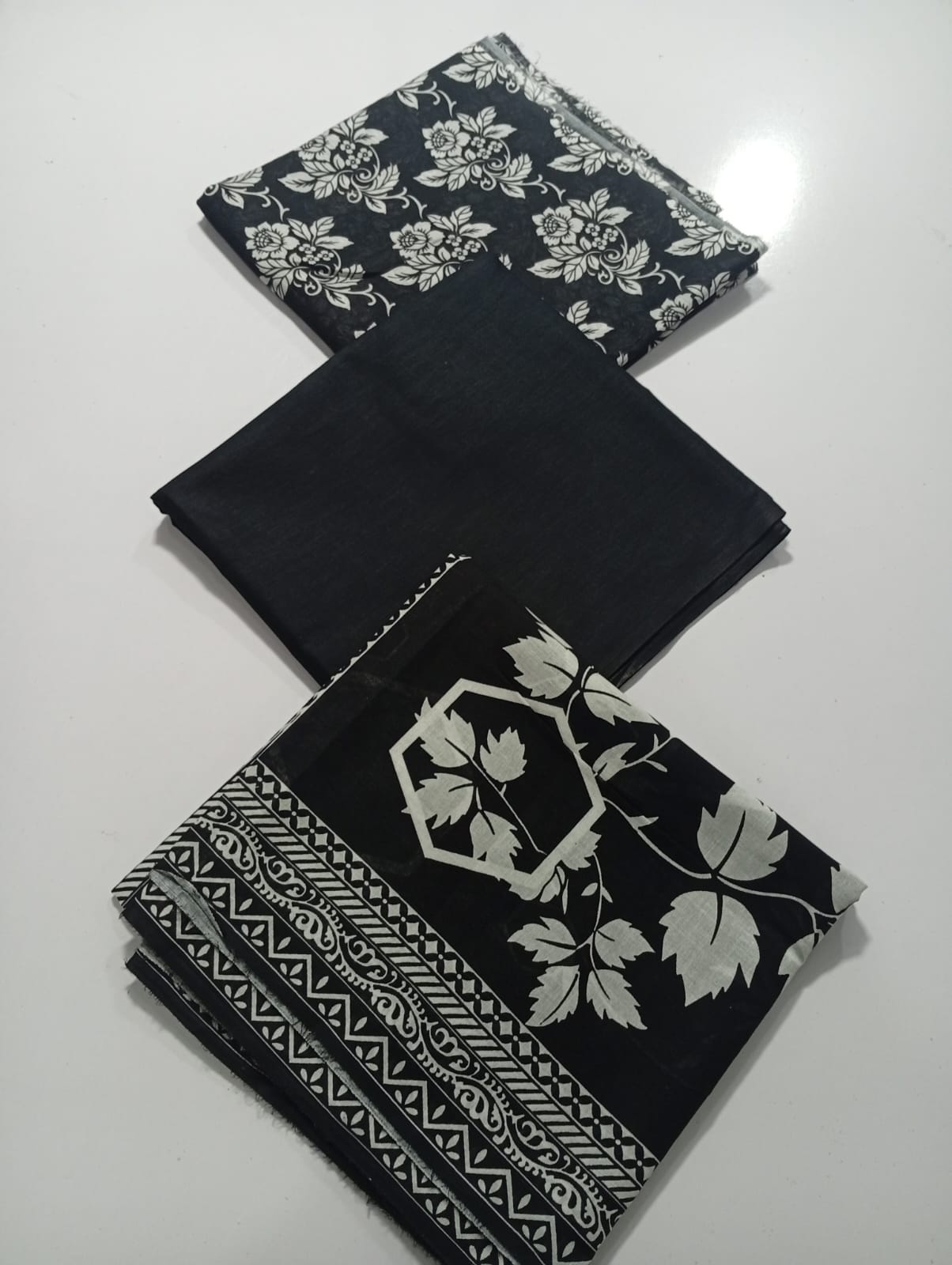 Muharram Special Black Printed Lawn Dress 3PC Unstitched Suit