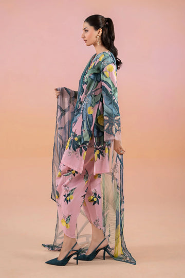 Maria B M Prints l Printed Lawn Pink Suit | MPS-2503-B