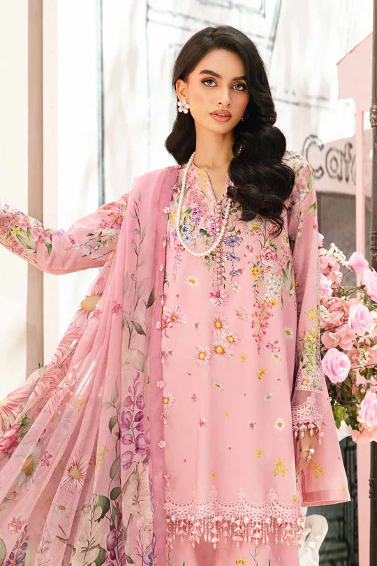 Maria B l 3 Piece Unstitched Embroidered Lawn Suit | MPT-2603-B