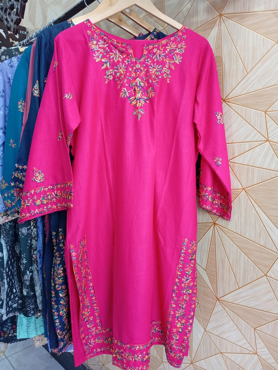 premium Khaddar embroidered cordset (5 colours )