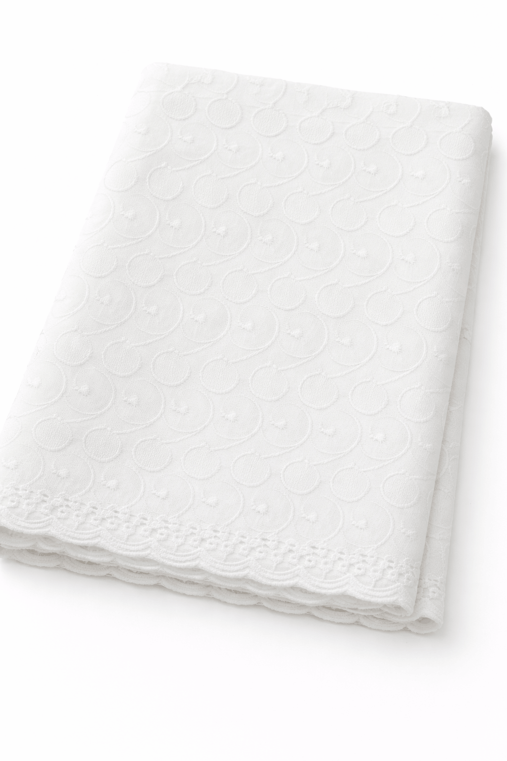 Chikankari Lawn Cotton Chadar – Lightweight Traditional & Trendy Shawl (2.5 x 1.25)