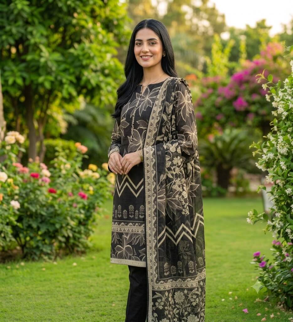 Premium 3 Piece Unstitched Lawn Suit