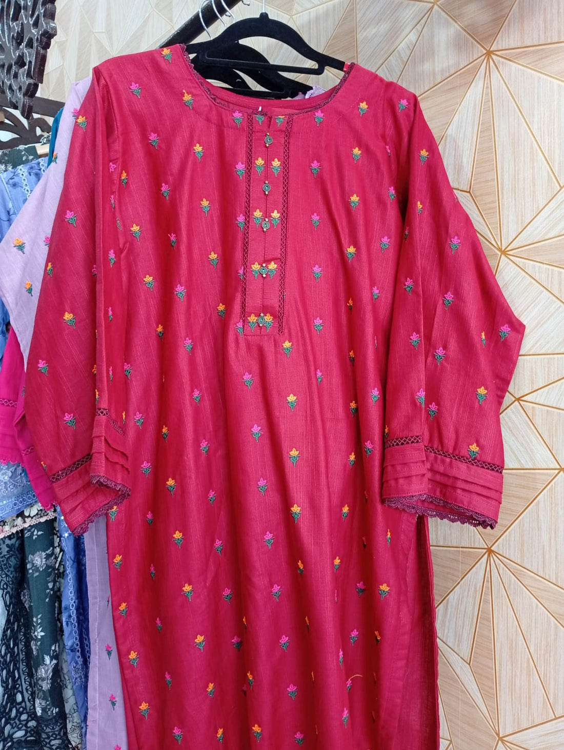 premium Khaddar embroidered cordset (shirt trouser)