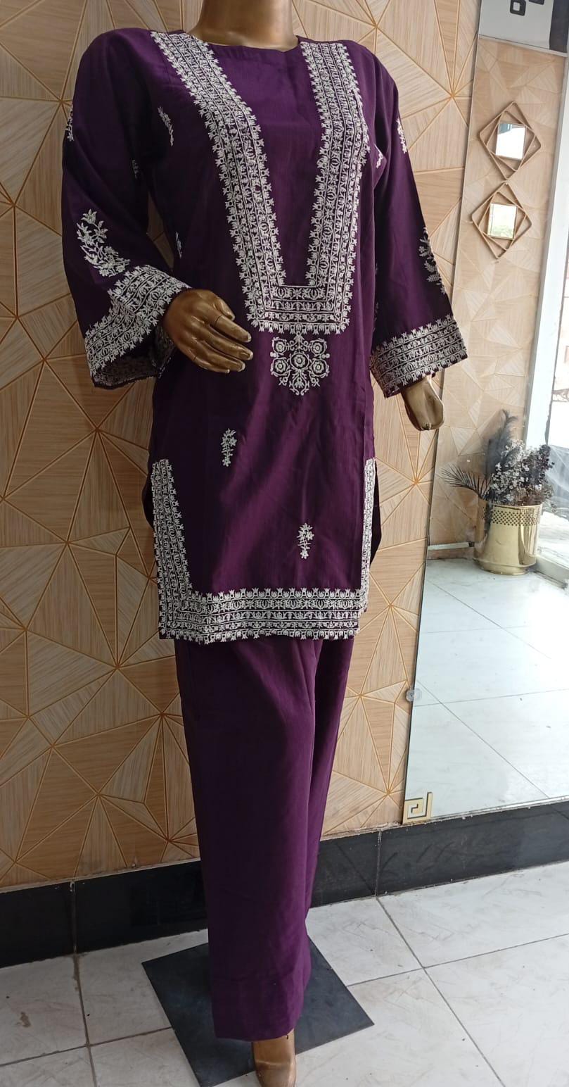 premium Khadar embroidered cordset