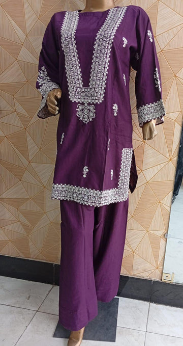 premium Khadar embroidered cordset