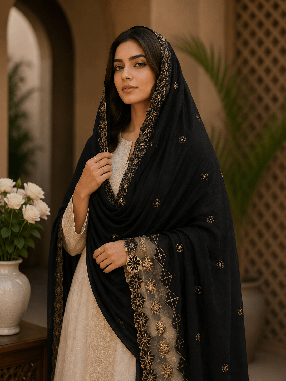 Swiss Lawn Shawl for Women – Affordable, Non-See-Through, Lightweight (2.6 x 1.45)