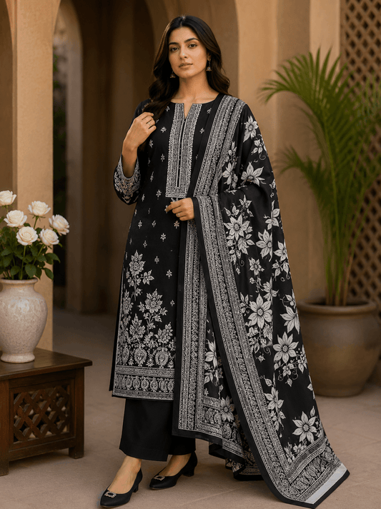 Pure Lawn Airjet 3 Piece Suit with Kinari | Premium Breathable Lawn Fabric | Muharram & Summer Collection