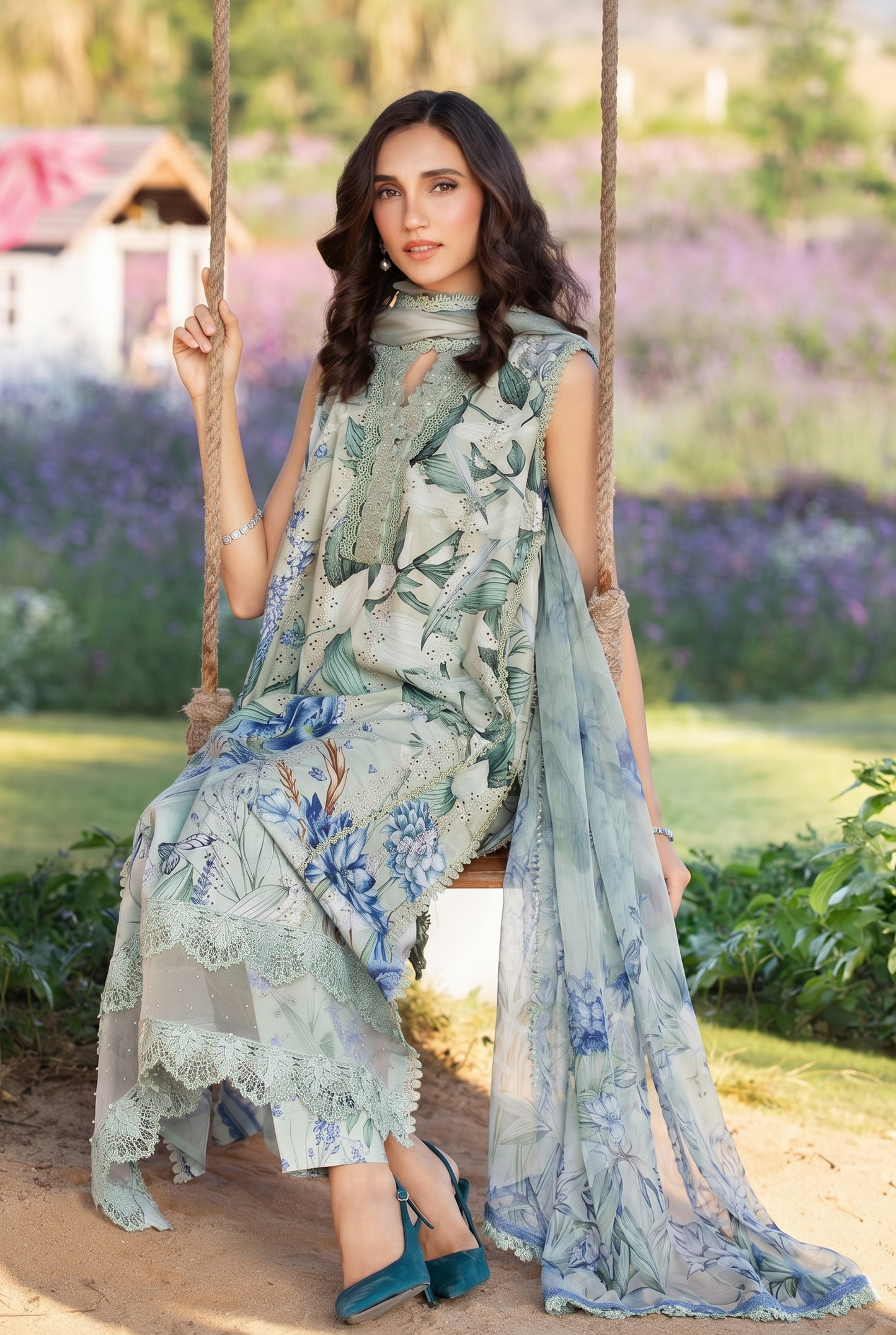 Maria B Inspired 3PC Lawn Suit for Women