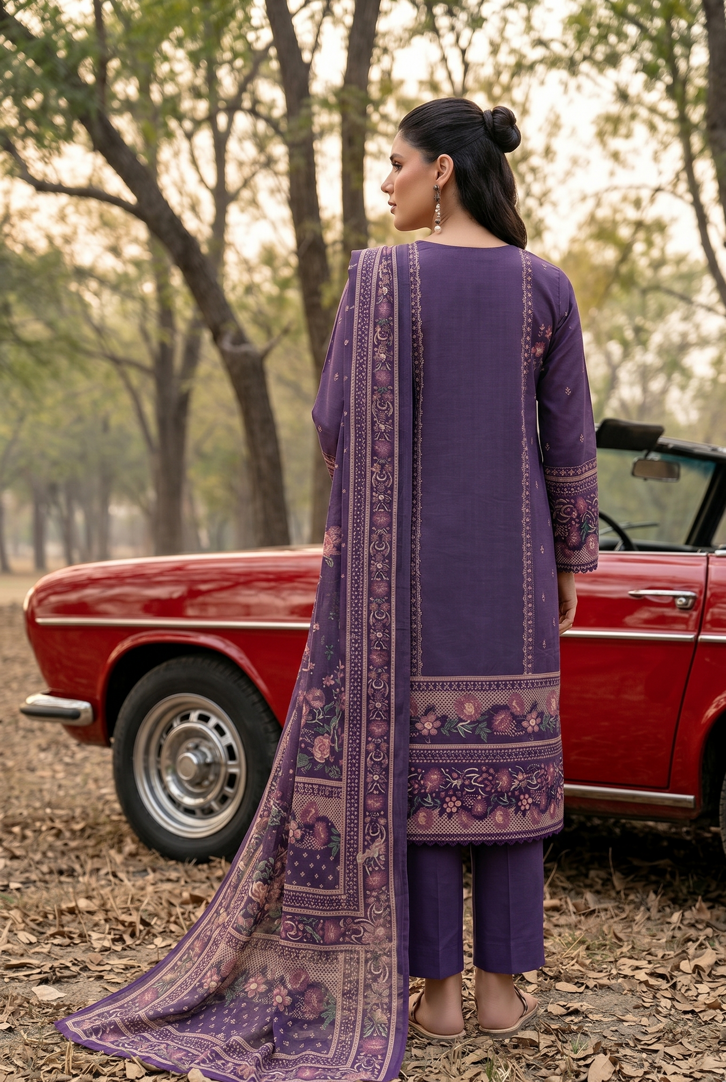 Asim Jofa Inspired 3 Piece Unstitched Lawn Suit for Women