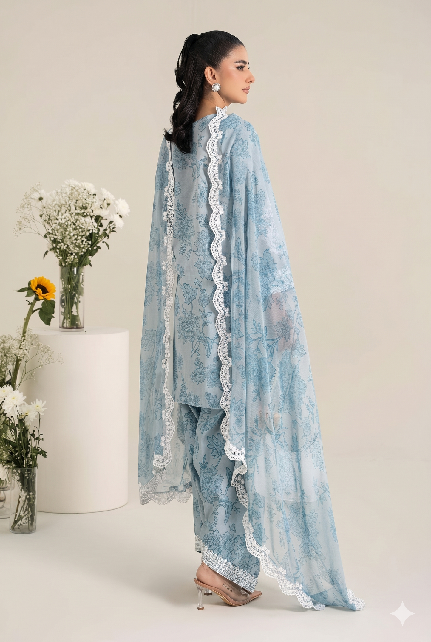 Maria b Premium lawn 3pc Unstitched Summer Dress