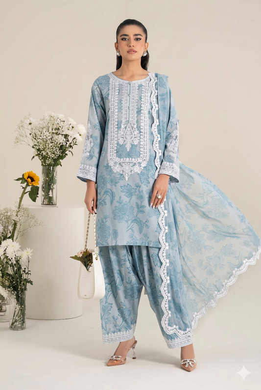 Maria b Premium lawn 3pc Unstitched Summer Dress