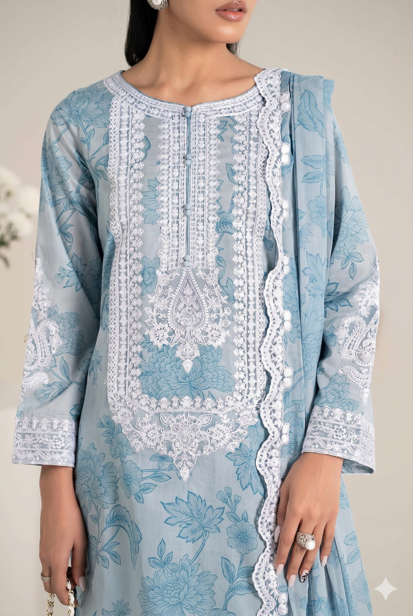 Maria b Premium lawn 3pc Unstitched Summer Dress