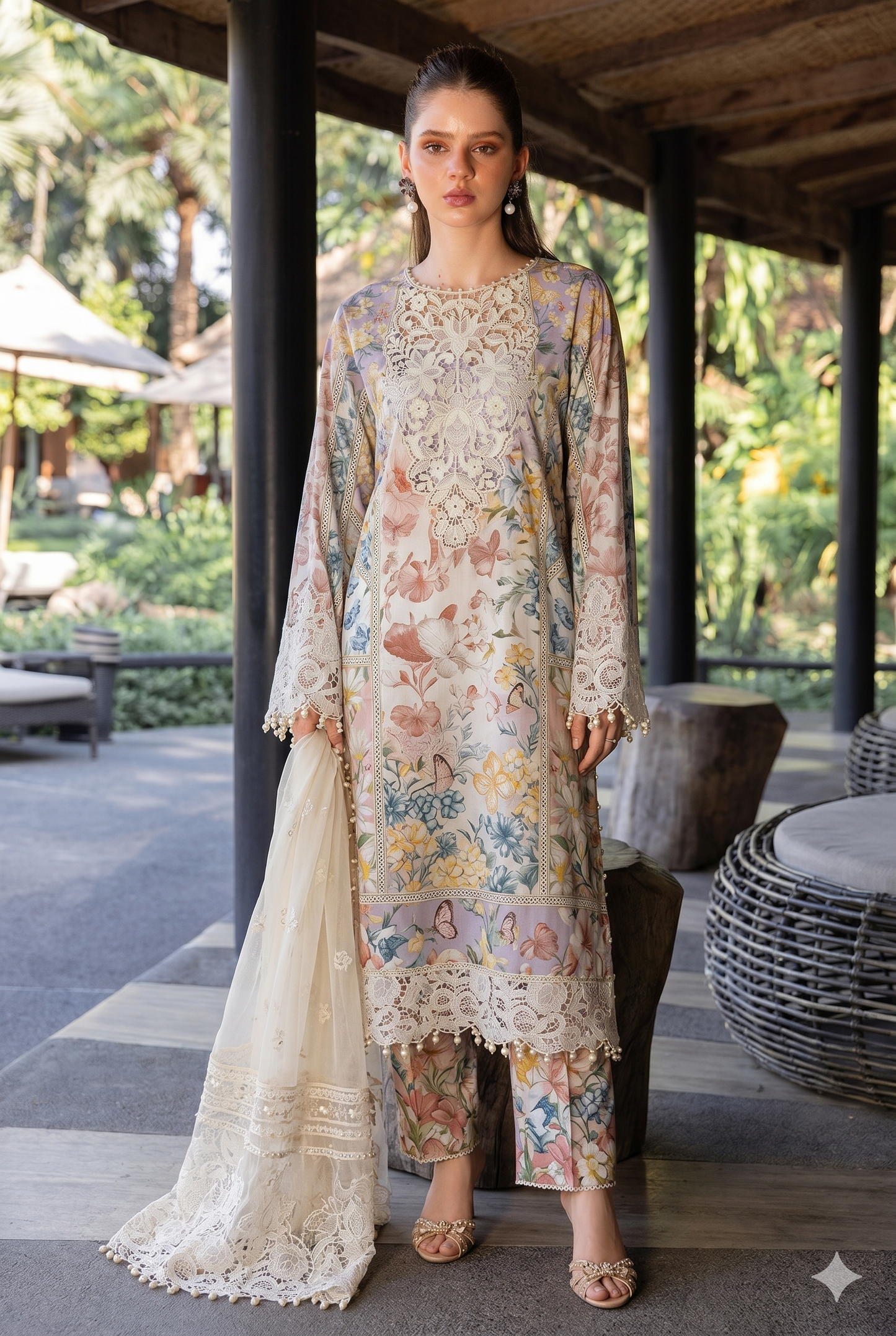 Maria B Premium 3PC Lawn Suit for Women