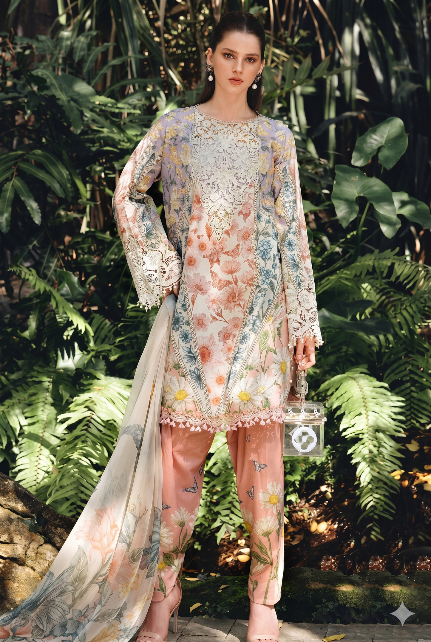 Maria B Premium 3PC Lawn Suit for Women