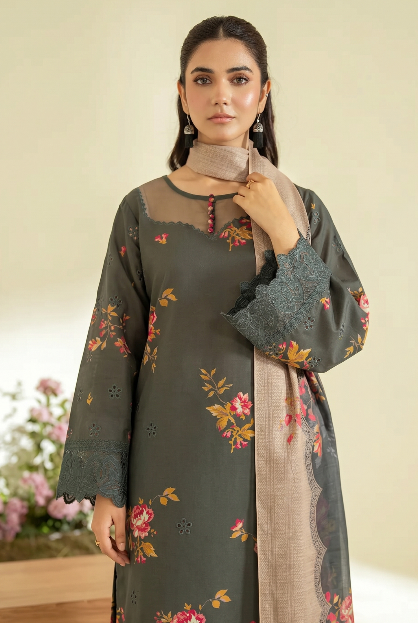 Iznik Inspired 3 Piece Lawn Suit for Women