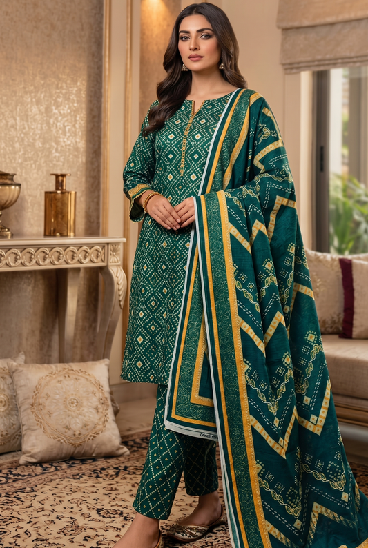 Ayra Brand Chunri Print 3PC Lawn Suit for Women