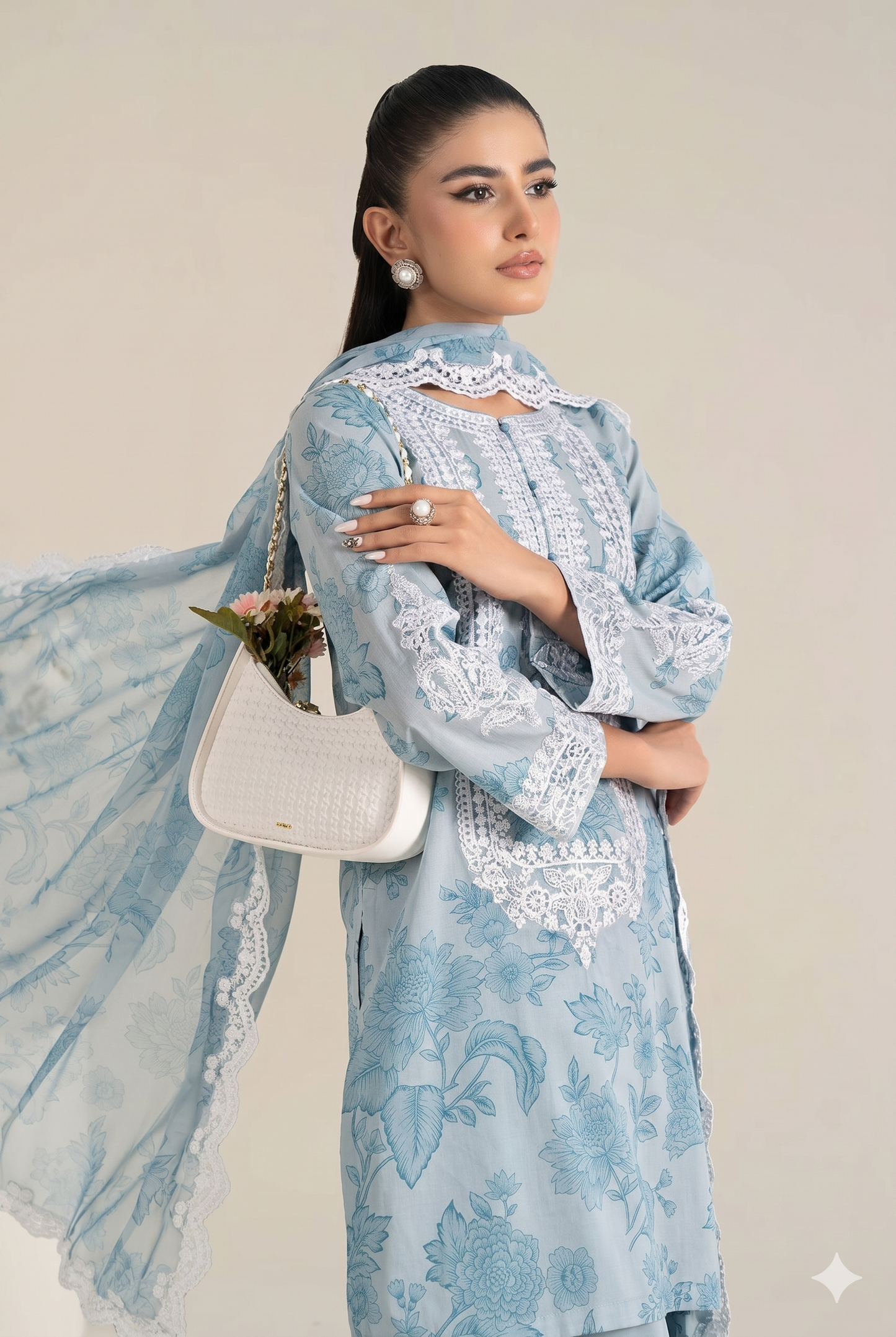 Maria b Premium lawn 3pc Unstitched Summer Dress
