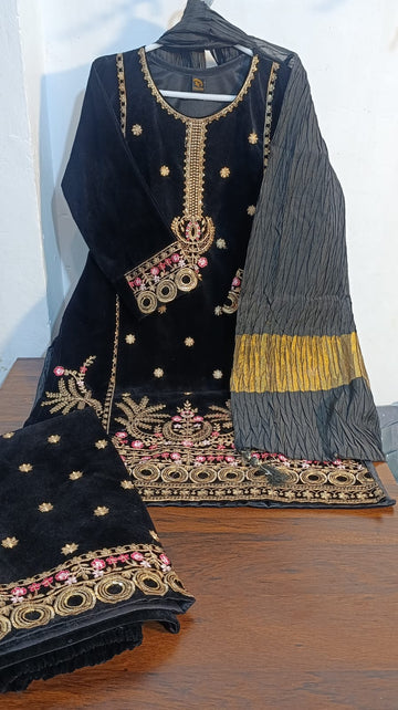 Champion velvet 3pc embroidered