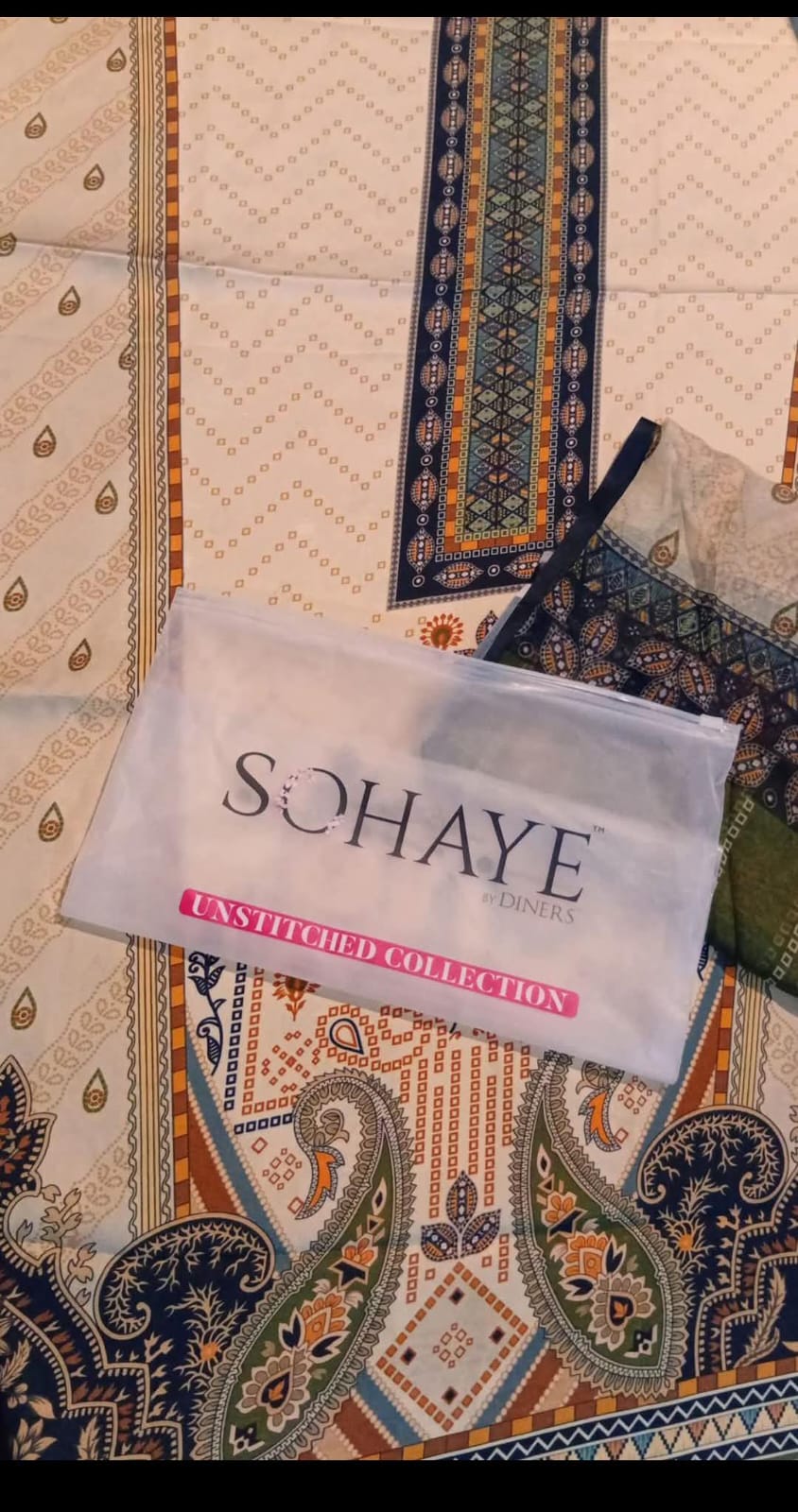 Silk 2pc by original sohaye brand, SOHAYE By DINER-Silk Shirt and Dupatta