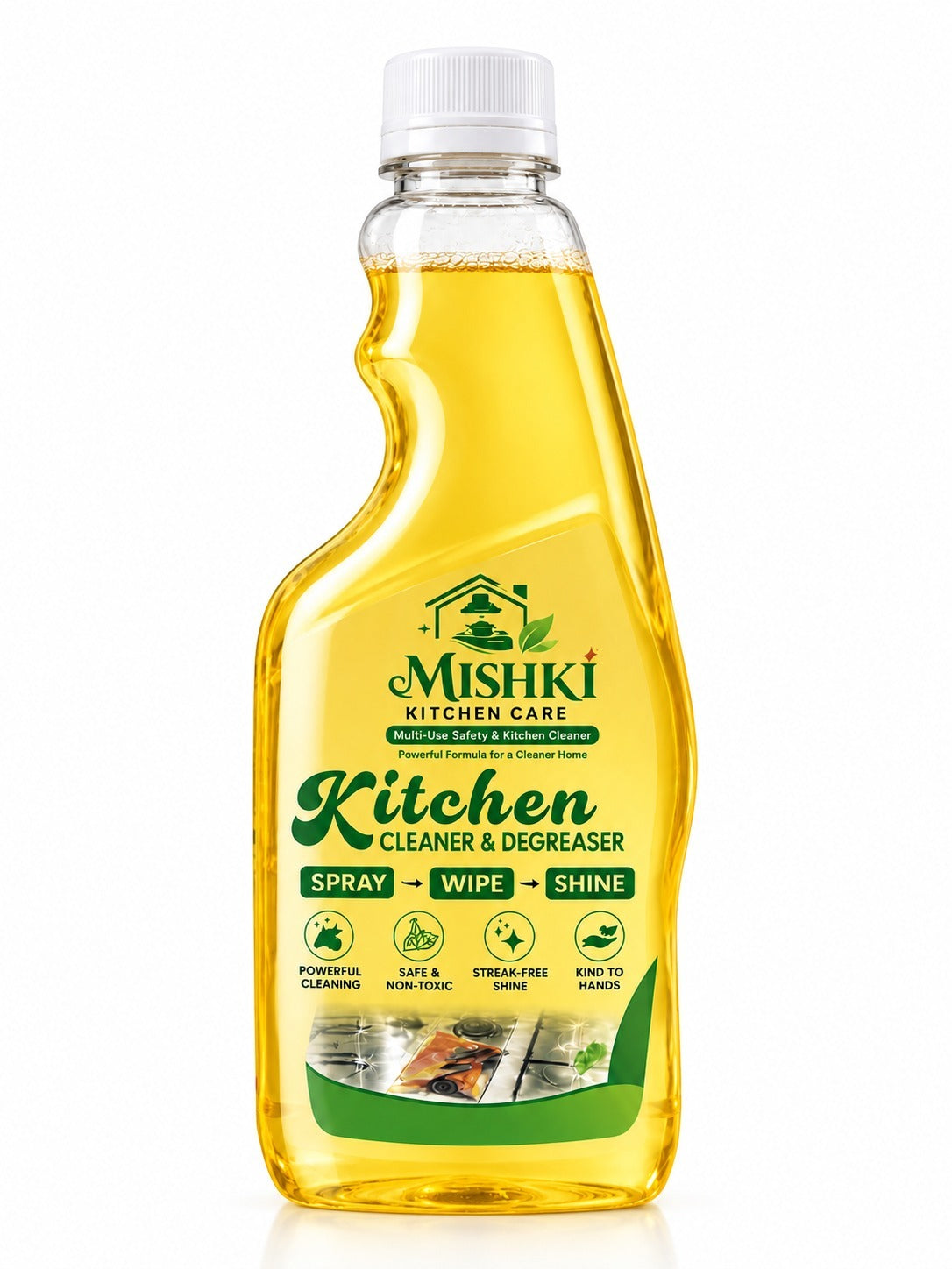 Mishki Kitchen Cleaner & Degreaser 500ml – Grease & Oil Remover