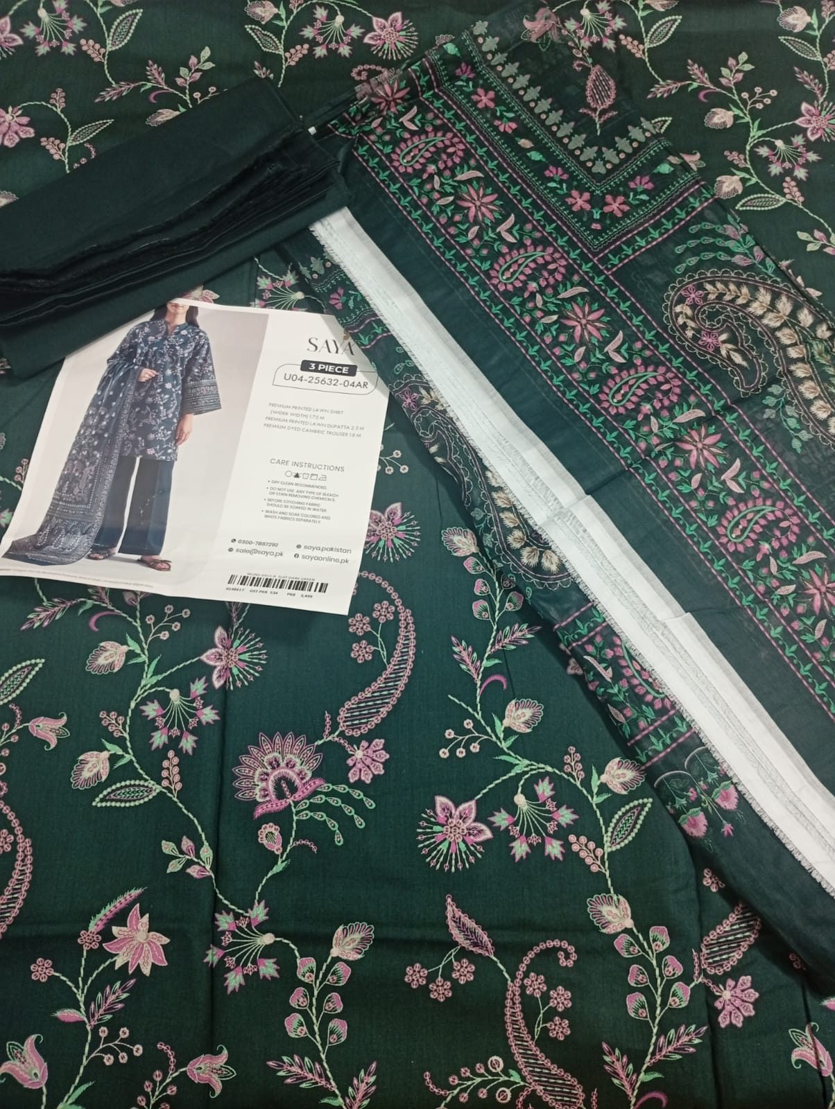 Saya Inspired 3PC Lawn Suit for Women