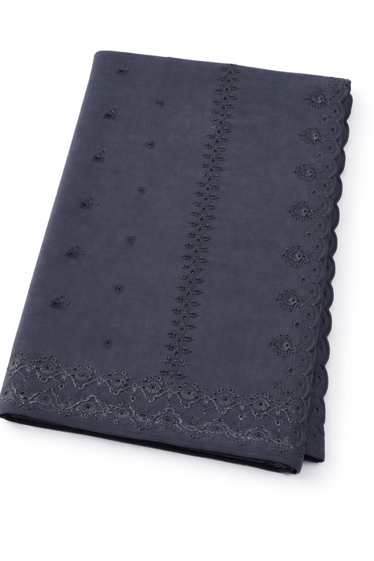 Chikankari Lawn Cotton Chadar – Lightweight Traditional & Trendy Shawl (2.5 x 1.25)