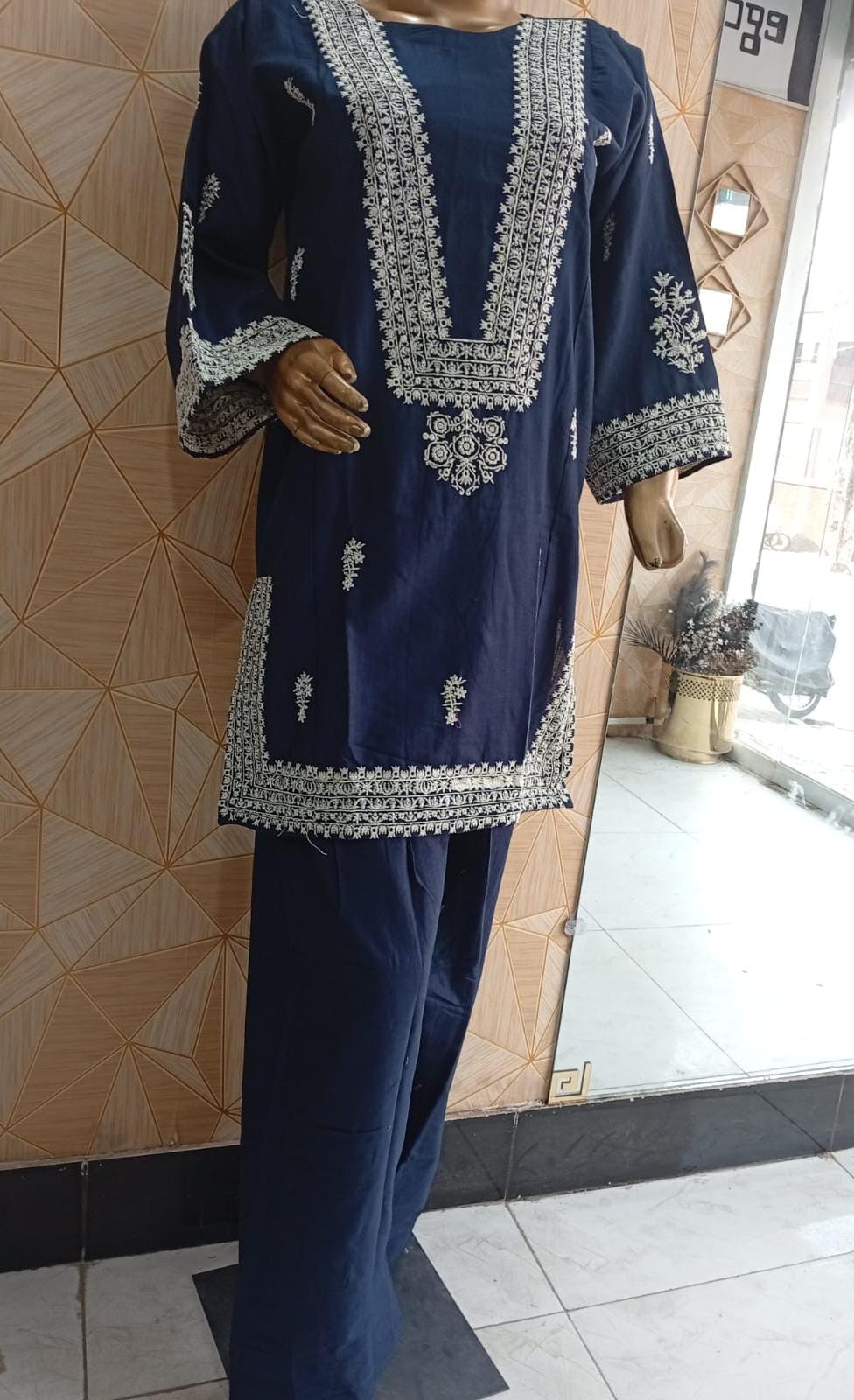 premium Khadar embroidered cordset