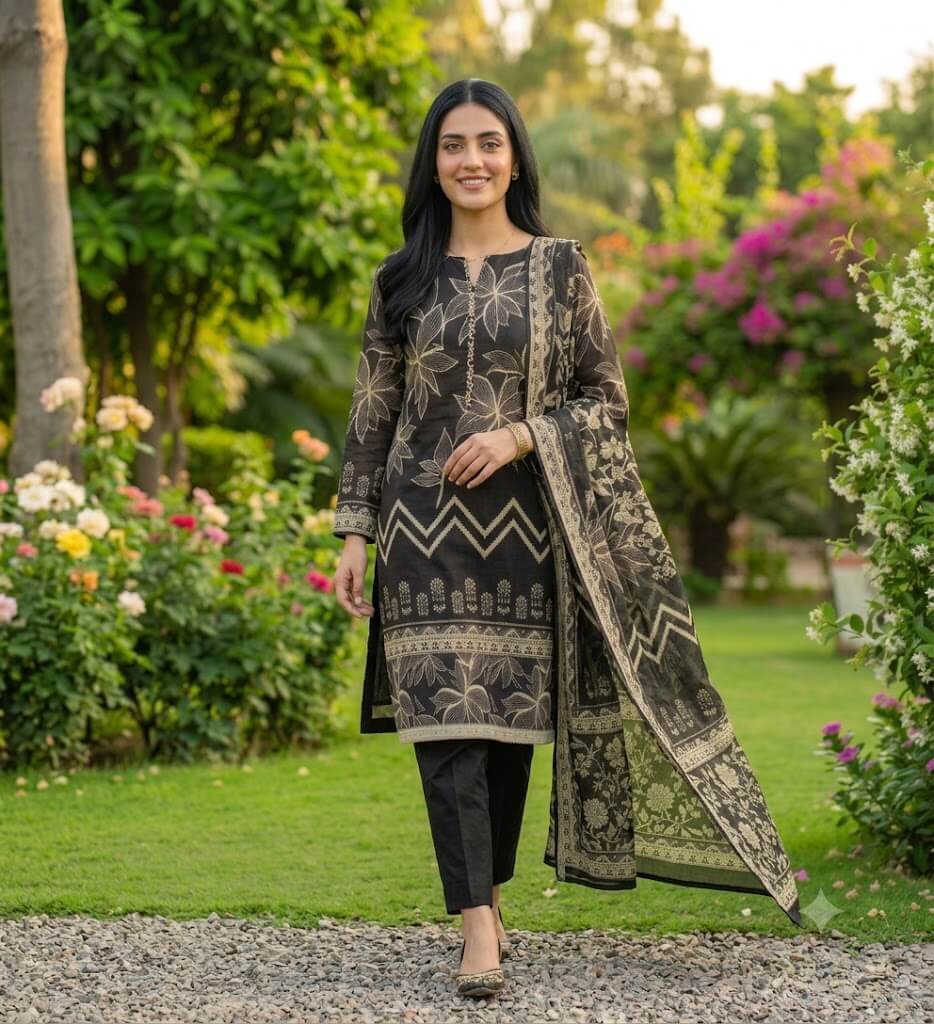 Premium 3 Piece Unstitched Lawn Suit