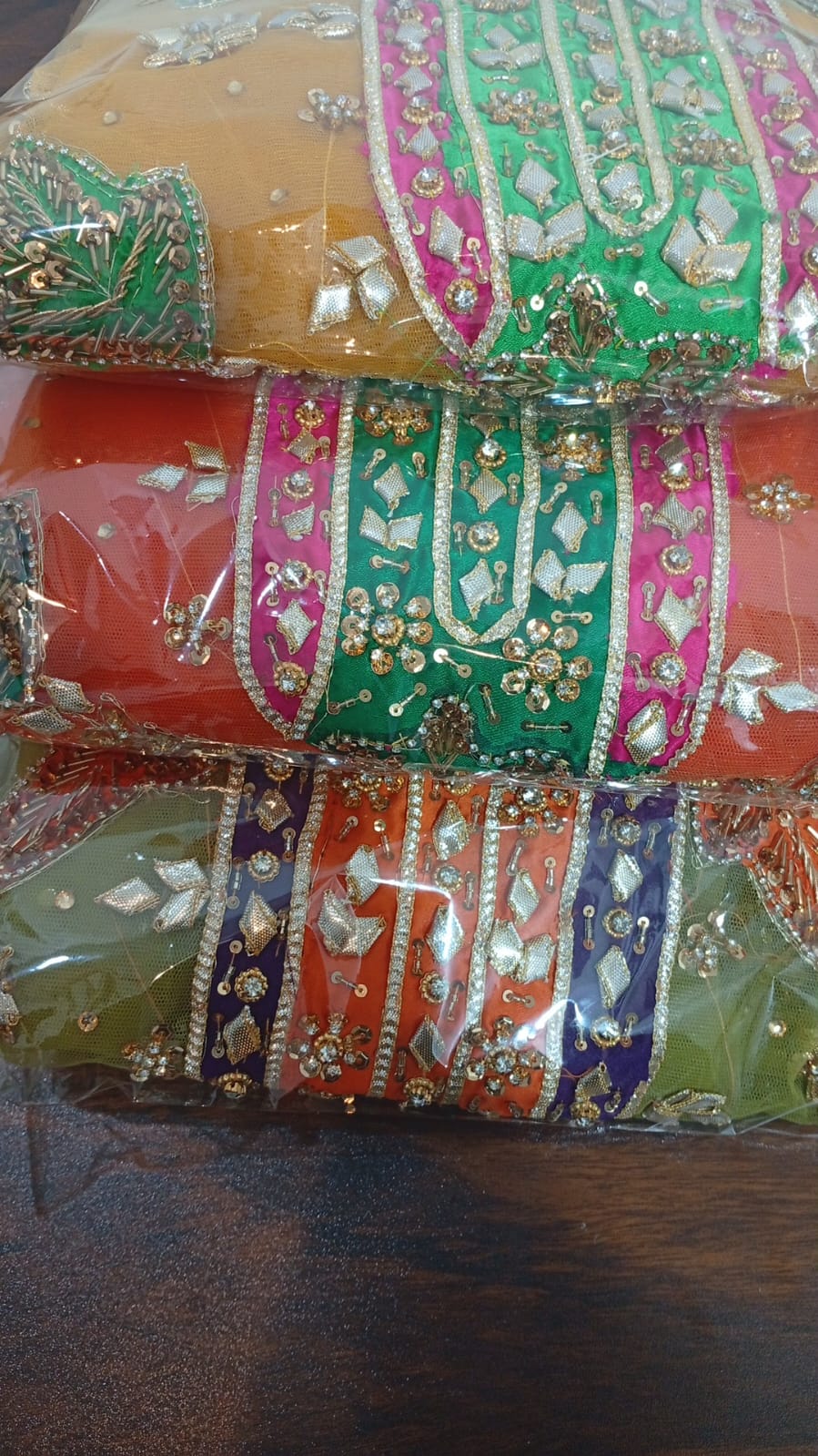 2pc Handmade Gota net stuff avalable in 4 colours