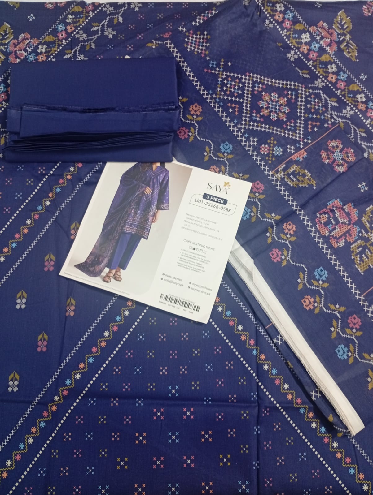 Saya Inspired 3PC Lawn Suit for Women