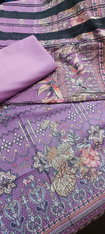 Printed Dhanak Marina 3pc